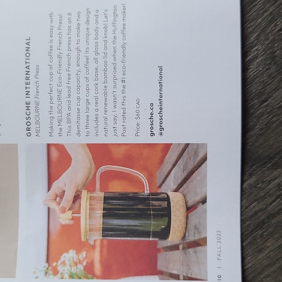 Brand new - Grosch Coffee and Tea Press - Picture 3 of 3